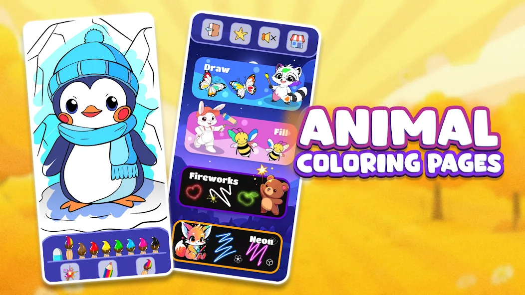 Скачать взломанную Animal coloring pages  [МОД Unlocked] — стабильная версия apk на Андроид screen 1