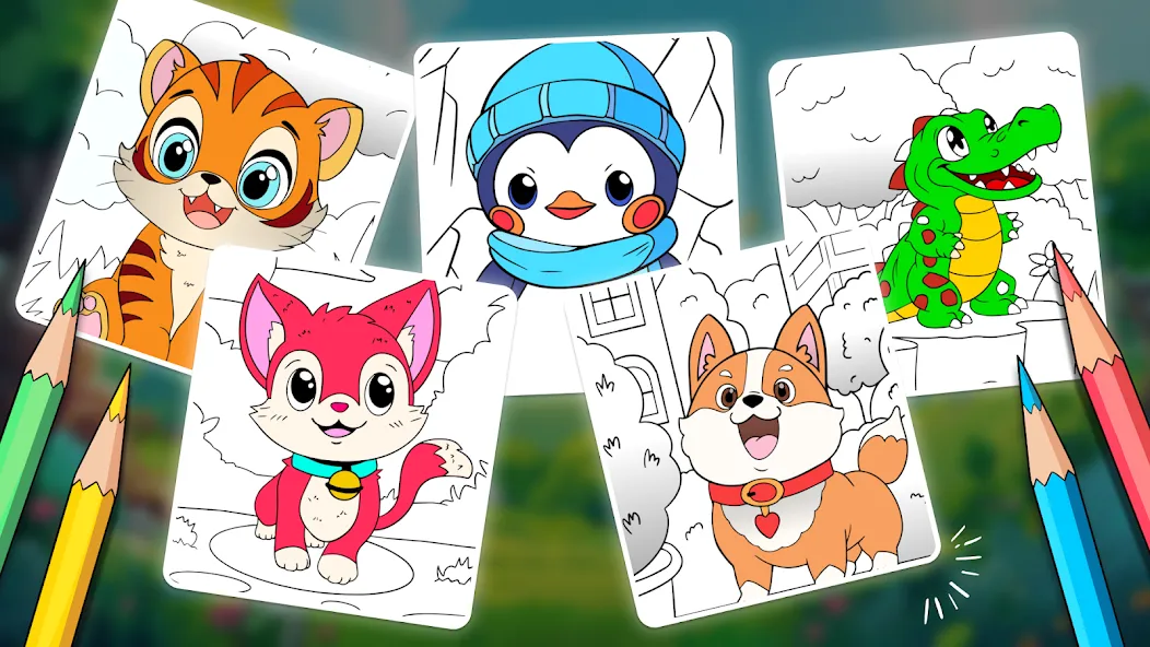 Скачать взломанную Animal coloring pages  [МОД Unlocked] — стабильная версия apk на Андроид screen 2