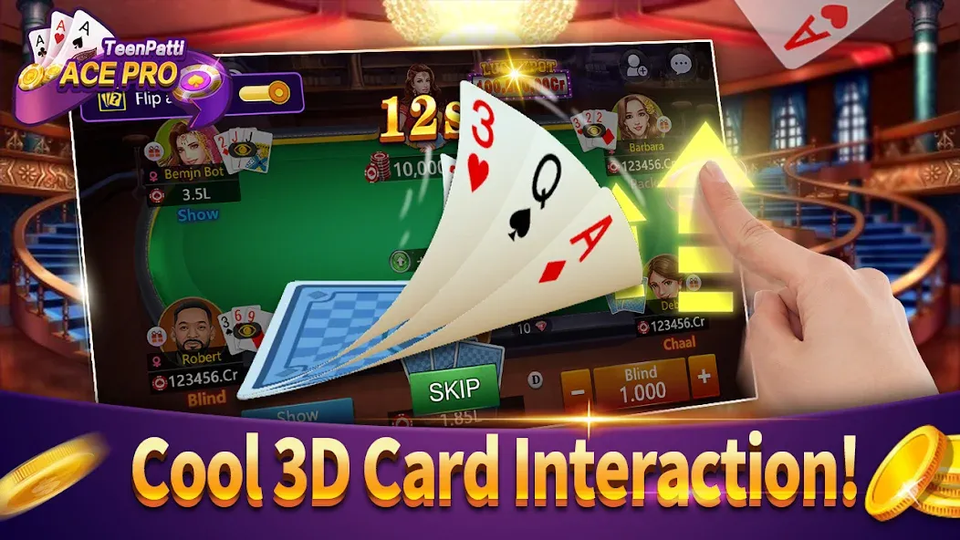 Взломанная Teenpatti Ace Pro -poker,rummy (Тинпатти Эйс Про)  [МОД Меню] — стабильная версия apk на Андроид screen 2