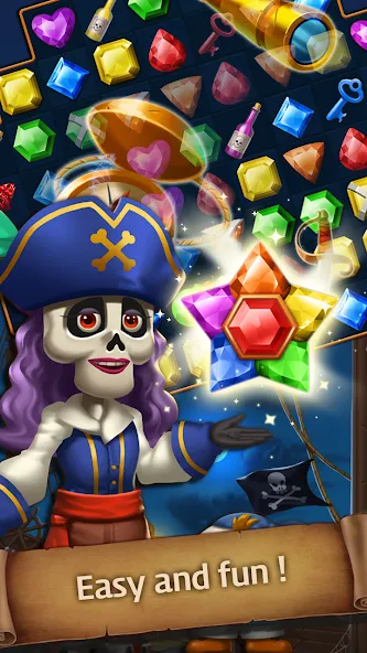 Взлом Jewels Ghost Ship: jewel games (Джуэлз Гост Шип)  [МОД Меню] — полная версия apk на Андроид screen 3