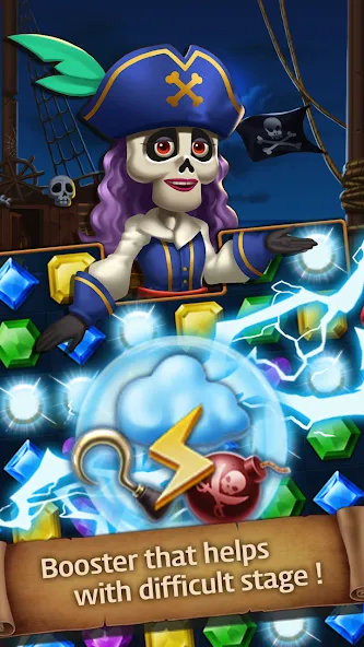 Взлом Jewels Ghost Ship: jewel games (Джуэлз Гост Шип)  [МОД Меню] — полная версия apk на Андроид screen 4