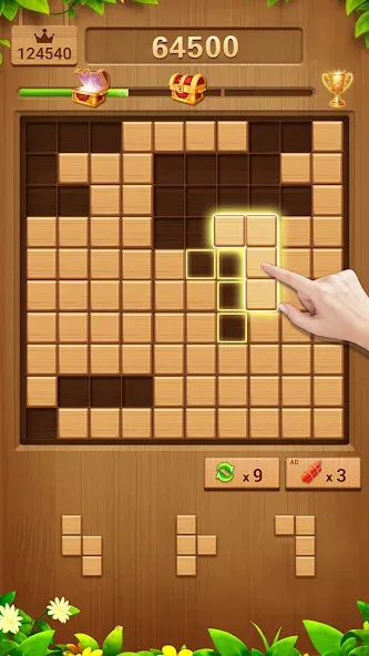 Скачать взлом Wood Block Puzzle Addictive  [МОД Бесконечные деньги] — стабильная версия apk на Андроид screen 4