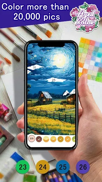 Взломанная Aged Color (Эйджед Колор)  [МОД Все открыто] — стабильная версия apk на Андроид screen 1