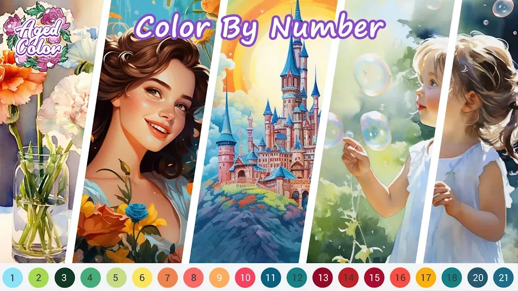 Взломанная Aged Color (Эйджед Колор)  [МОД Все открыто] — стабильная версия apk на Андроид screen 2