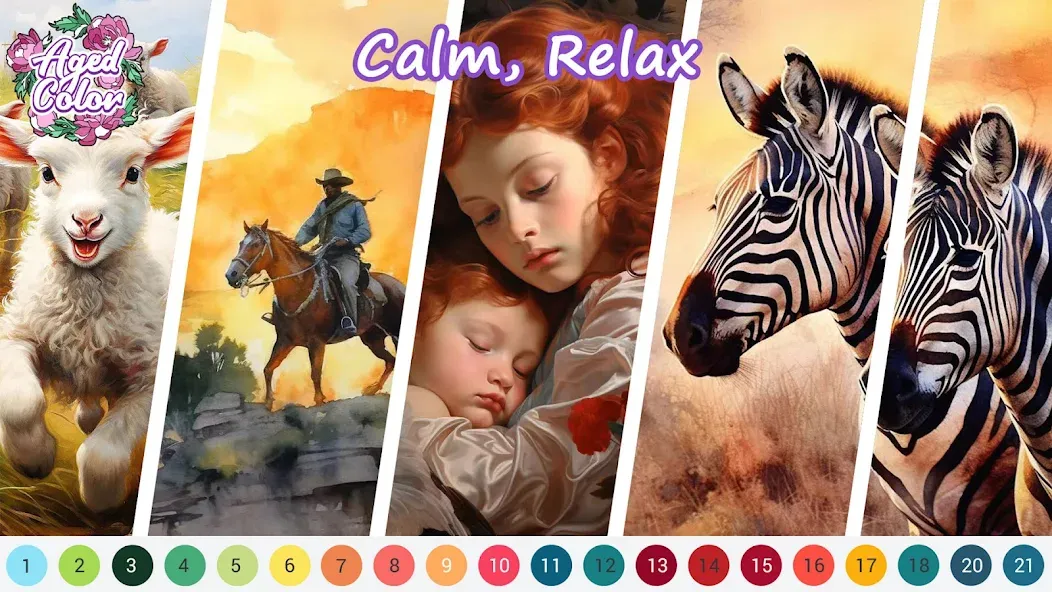 Взломанная Aged Color (Эйджед Колор)  [МОД Все открыто] — стабильная версия apk на Андроид screen 3