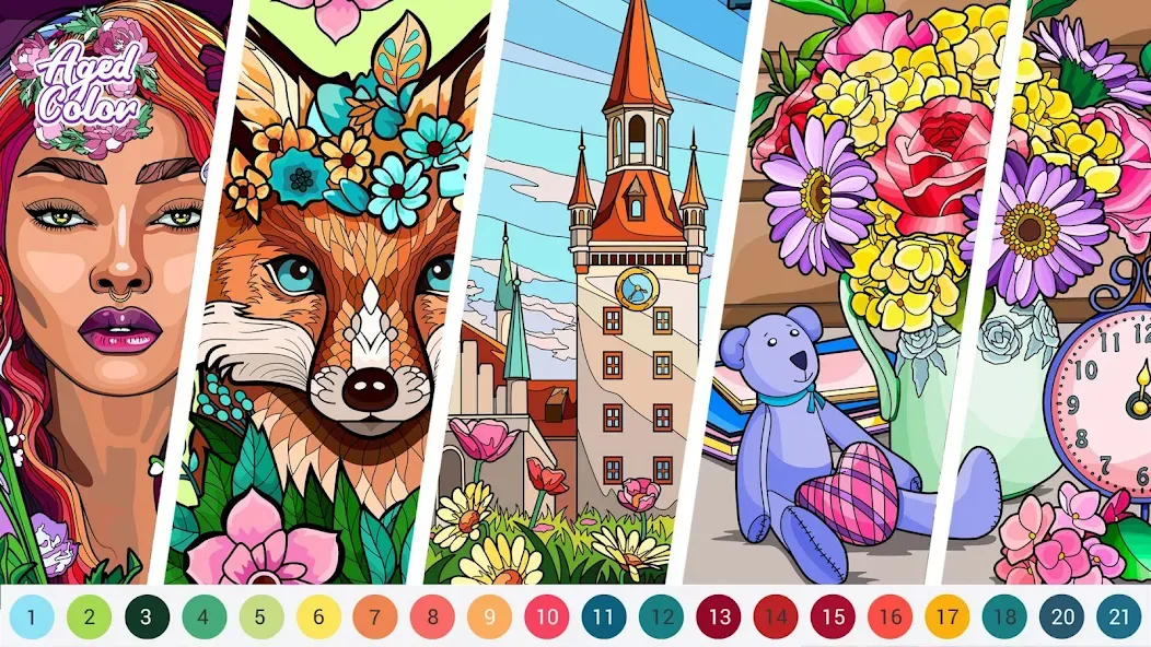 Взломанная Aged Color (Эйджед Колор)  [МОД Все открыто] — стабильная версия apk на Андроид screen 4