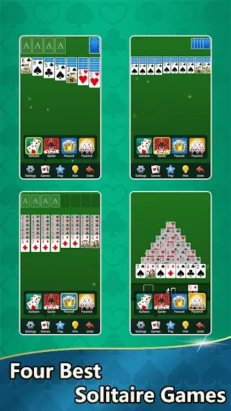 Скачать взломанную Aged Solitaire Collection  [МОД Бесконечные монеты] — полная версия apk на Андроид screen 1