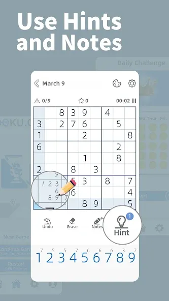 Скачать взломанную AGED Sudoku (Эйджд Судоку)  [МОД Много денег] — стабильная версия apk на Андроид screen 2