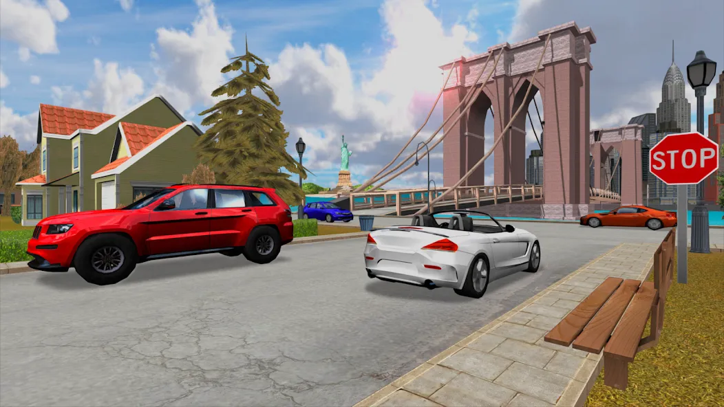 Скачать взлом Car Driving Simulator: NY (Симулятор вождения автомобиля)  [МОД Mega Pack] — стабильная версия apk на Андроид screen 5