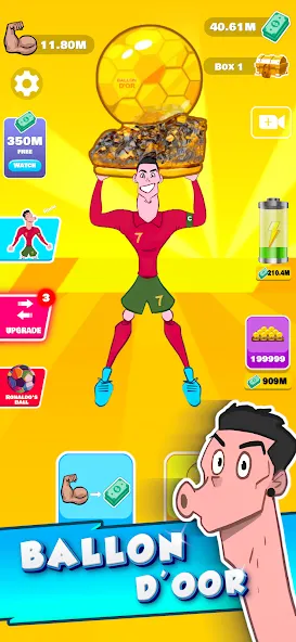 Взлом Lifting Ronaldo (Тренировка Роналду)  [МОД Много денег] — стабильная версия apk на Андроид screen 1