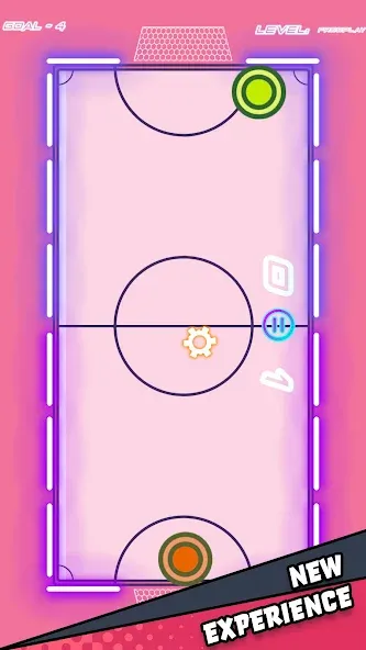 Скачать взломанную Air Hockey Glow HD Ultimate 2D (Эйр)  [МОД Mega Pack] — последняя версия apk на Андроид screen 2