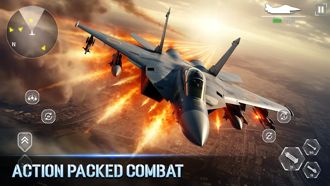 Скачать взлом Aircraft Strike: Jet Fighter  [МОД Много денег] — полная версия apk на Андроид screen 1