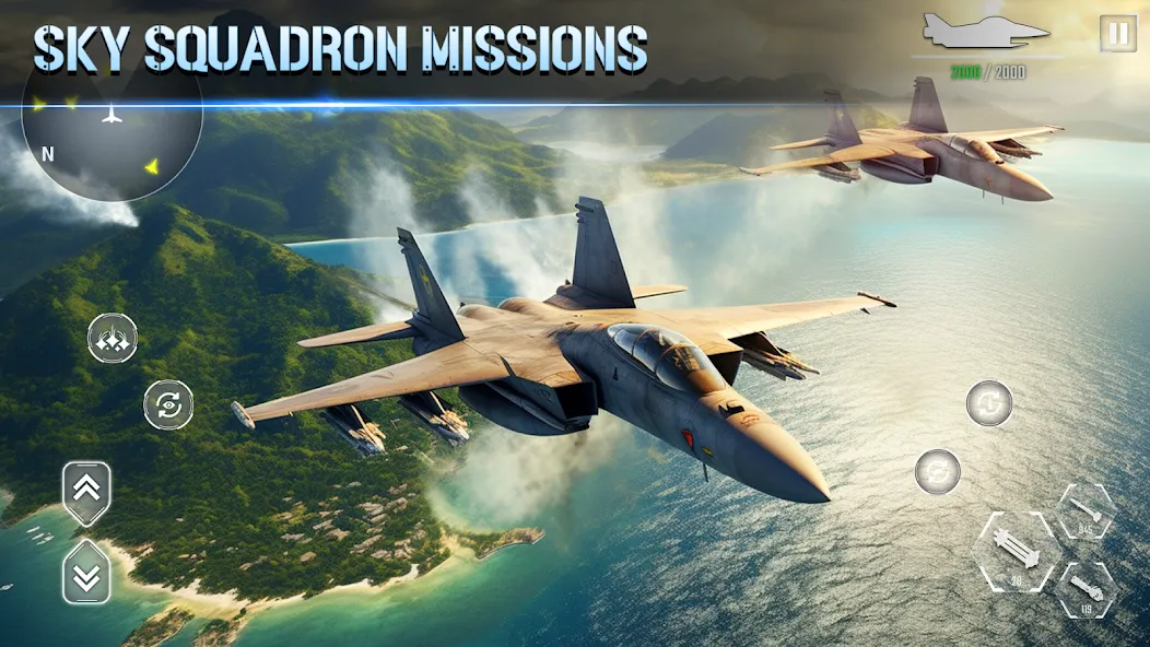 Скачать взлом Aircraft Strike: Jet Fighter  [МОД Много денег] — полная версия apk на Андроид screen 3