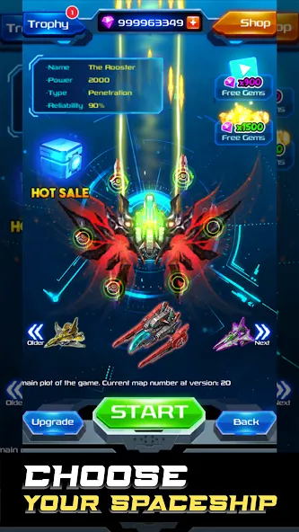 Взломанная Galaxy Attack: Space Shooter (Гэлэкси Аттак)  [МОД Меню] — последняя версия apk на Андроид screen 2