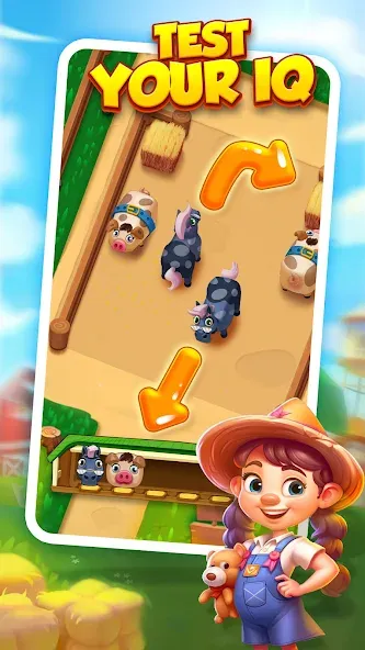 Взломанная Farm Fun — Animal Parking Game (Фарм Фан)  [МОД Mega Pack] — полная версия apk на Андроид screen 5