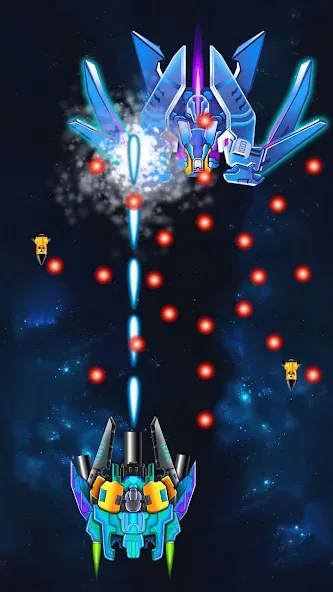 Скачать взломанную Galaxy Attack: Shooting Game (Гэлэкси Аттак)  [МОД Unlimited Money] — полная версия apk на Андроид screen 5