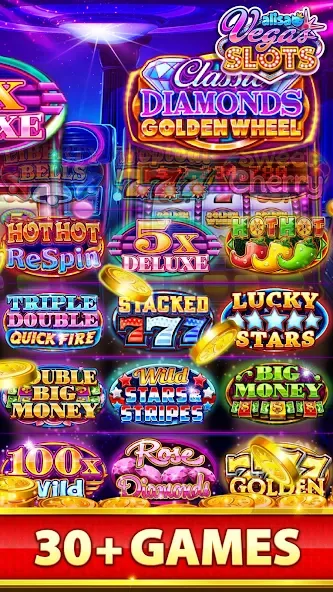 Взломанная VEGAS Slots by Alisa – Free Fu (Вегас Слоты от Алисы)  [МОД Много монет] — последняя версия apk на Андроид screen 3