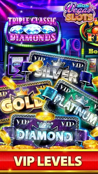 Взломанная VEGAS Slots by Alisa – Free Fu (Вегас Слоты от Алисы)  [МОД Много монет] — последняя версия apk на Андроид screen 4