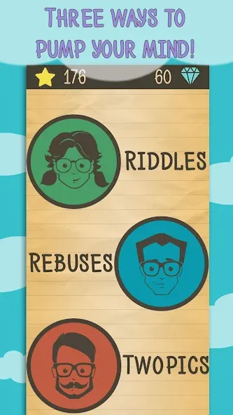 Скачать взломанную Riddles, Rebuses and Two Pics  [МОД Бесконечные монеты] — полная версия apk на Андроид screen 5