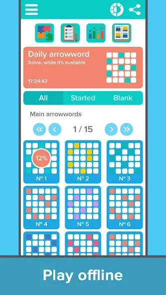 Взломанная Crossword: Arrowword puzzles  [МОД Много денег] — последняя версия apk на Андроид screen 3