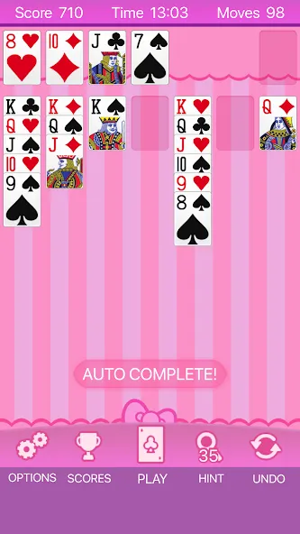 Взломанная Pink Solitaire (Пинк Солитер)  [МОД Бесконечные деньги] — полная версия apk на Андроид screen 1