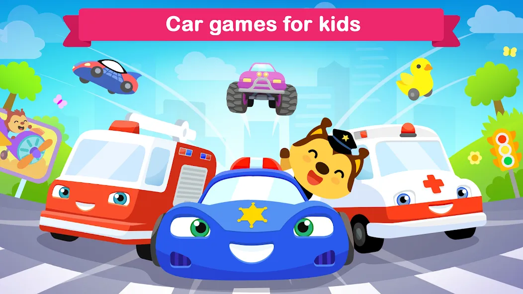 Взлом Car games for kids & toddler  [МОД Много денег] — последняя версия apk на Андроид screen 1