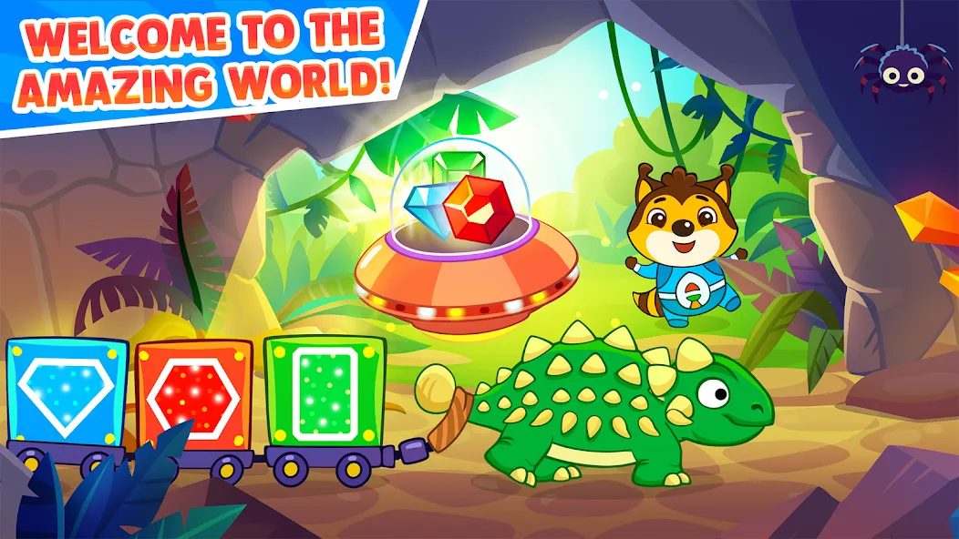 Взломанная Dinosaur games for toddlers  [МОД Menu] — последняя версия apk на Андроид screen 1