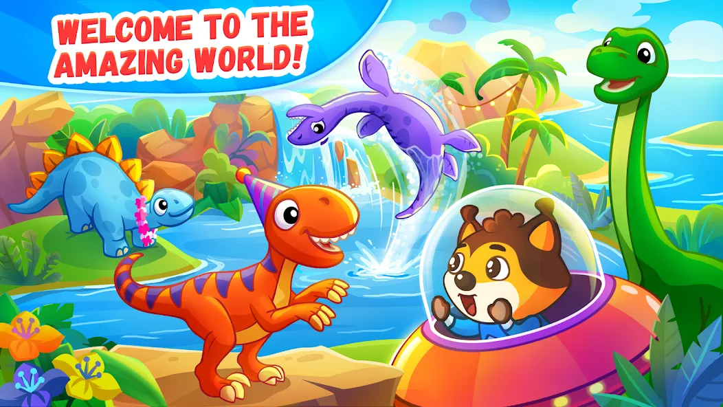 Взломанная Dinosaur games for kids age 2  [МОД Menu] — полная версия apk на Андроид screen 1