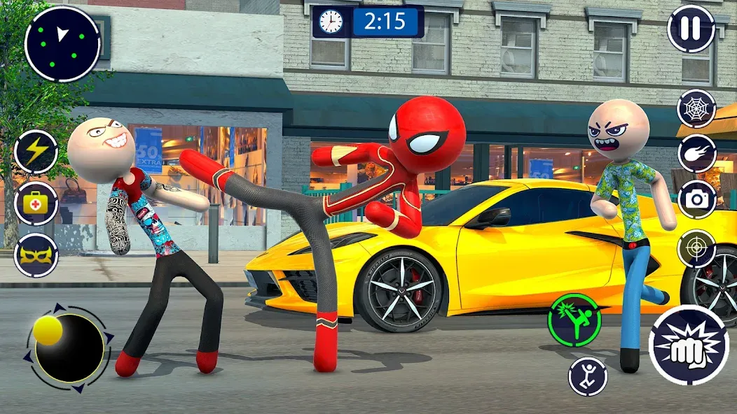 Взлом Spider Stickman Rope Hero Game  [МОД Все открыто] — стабильная версия apk на Андроид screen 3