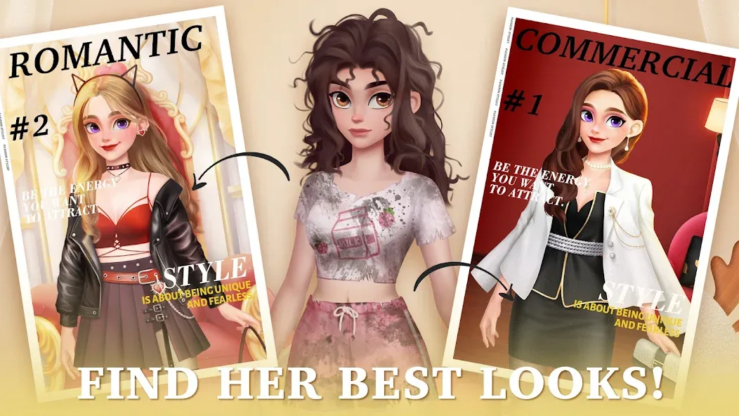 Скачать взломанную Fantasy Stylist: Match 3 (Фантазийный стилист)  [МОД Много денег] — последняя версия apk на Андроид screen 2