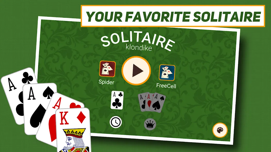 Скачать взломанную Klondike Solitaire: Classic  [МОД Unlimited Money] — стабильная версия apk на Андроид screen 1