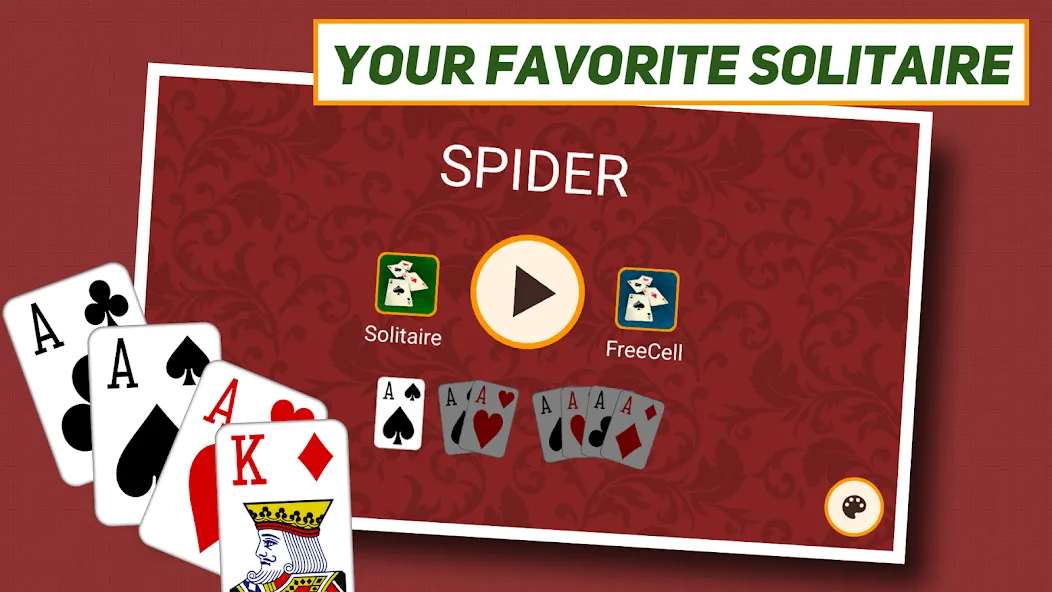 Взлом Spider Solitaire: Classic  [МОД Unlimited Money] — стабильная версия apk на Андроид screen 1