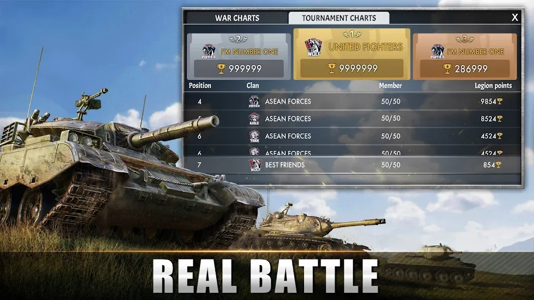 Скачать взлом Tank Warfare: PvP Battle Game (Танковое сражение)  [МОД Меню] — полная версия apk на Андроид screen 2