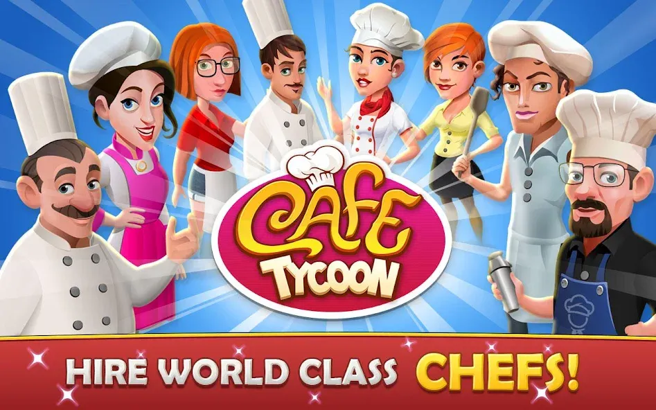 Скачать взломанную Cafe Tycoon – Cooking & Fun  [МОД Много монет] — последняя версия apk на Андроид screen 2