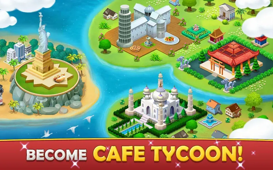 Скачать взломанную Cafe Tycoon – Cooking & Fun  [МОД Много монет] — последняя версия apk на Андроид screen 5