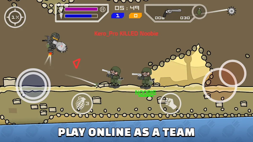 Взломанная Mini Militia — War.io (Мини Милития)  [МОД Unlocked] — последняя версия apk на Андроид screen 1