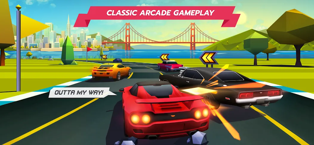 Взлом Horizon Chase – Arcade Racing (Хорайзон Чейс)  [МОД Все открыто] — последняя версия apk на Андроид screen 1