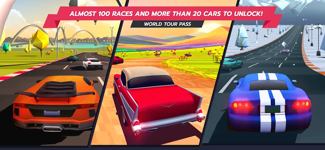 Взлом Horizon Chase – Arcade Racing (Хорайзон Чейс)  [МОД Все открыто] — последняя версия apk на Андроид screen 2