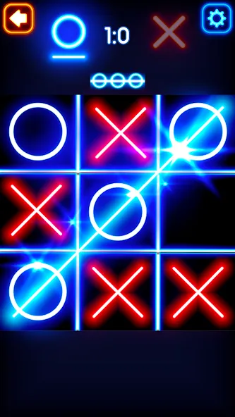 Взломанная Tic Tac Toe Glow: 2 Players  [МОД Бесконечные деньги] — последняя версия apk на Андроид screen 2