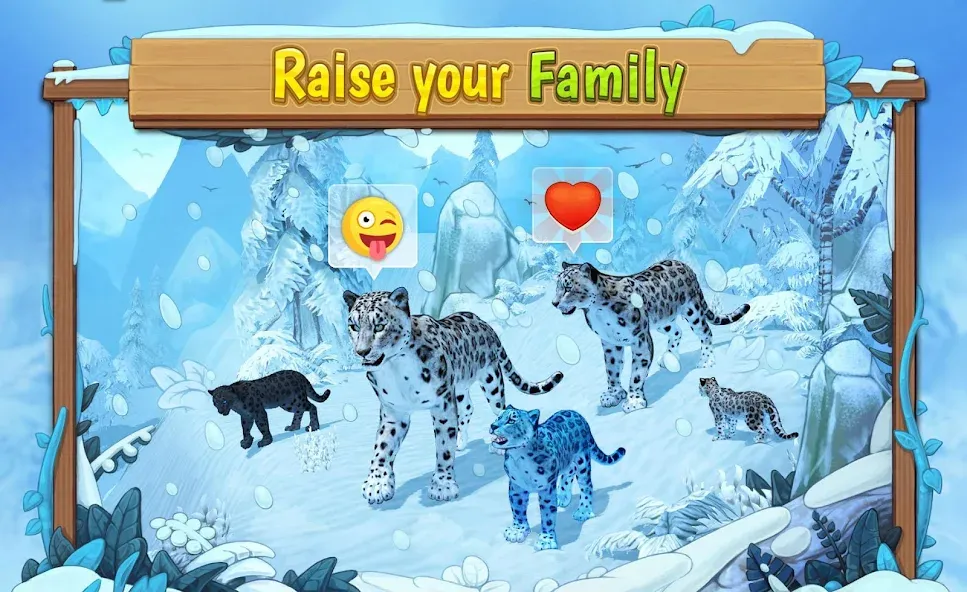 Скачать взлом Snow Leopard Family Sim Online  [МОД Меню] — стабильная версия apk на Андроид screen 1