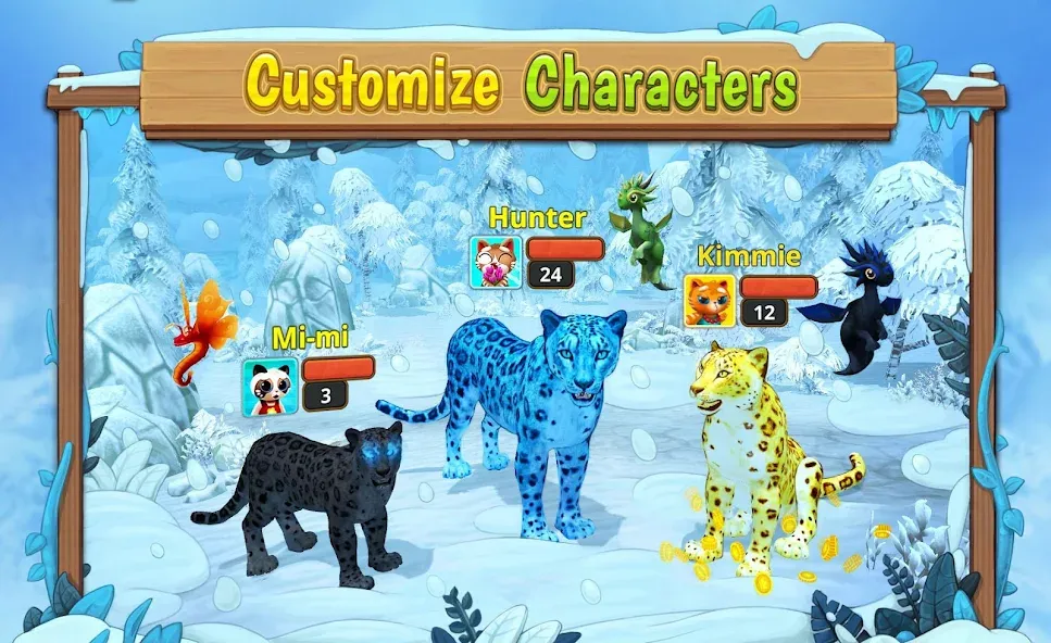 Скачать взлом Snow Leopard Family Sim Online  [МОД Меню] — стабильная версия apk на Андроид screen 2