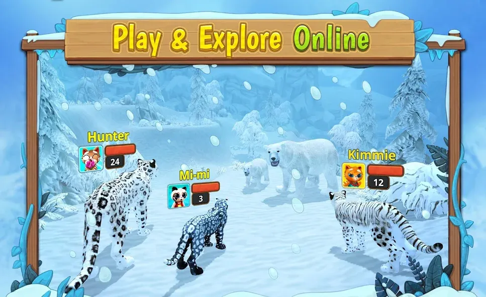 Скачать взлом Snow Leopard Family Sim Online  [МОД Меню] — стабильная версия apk на Андроид screen 3