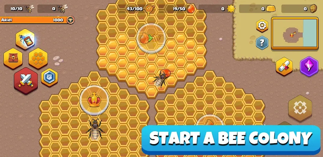 Взлом Pocket Bees: Colony Simulator (Покет Биз)  [МОД Menu] — стабильная версия apk на Андроид screen 1