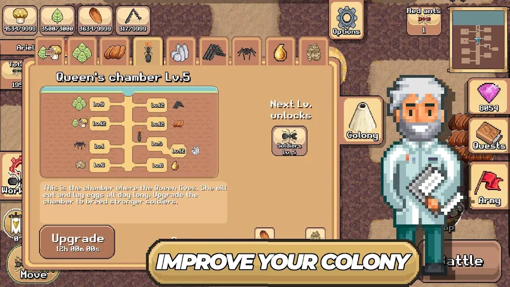 Взломанная Pocket Ants: Colony Simulator (Покет Муравьи)  [МОД Много денег] — последняя версия apk на Андроид screen 3