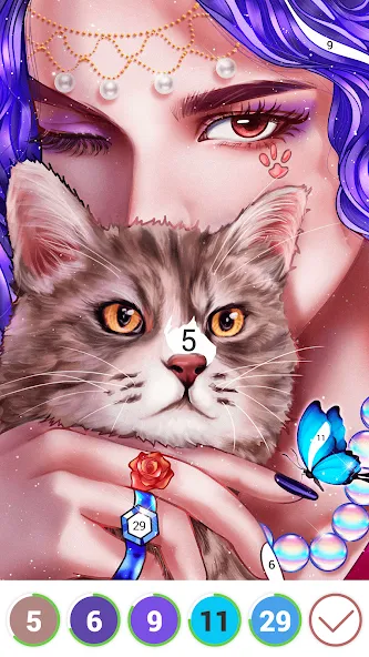 Скачать взломанную Hola Color—Coloring by Number (ола калор)  [МОД Меню] — последняя версия apk на Андроид screen 1