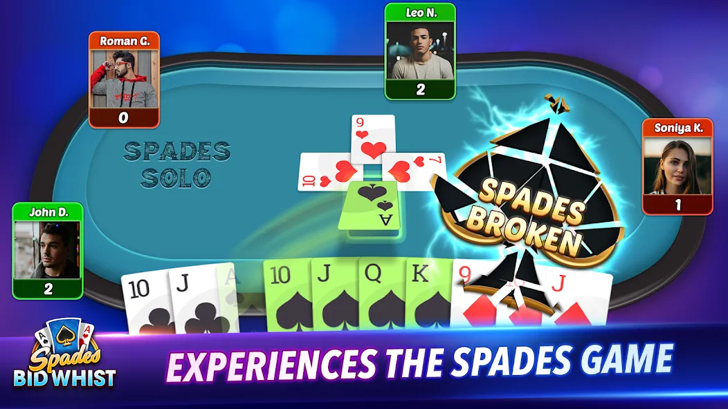 Взлом Spades: Bid Whist Classic Game (Бид Вист Классик)  [МОД Unlocked] — стабильная версия apk на Андроид screen 3