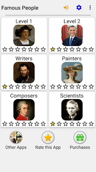 Скачать взлом Famous People — History Quiz  [МОД Все открыто] — стабильная версия apk на Андроид screen 3