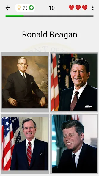 Скачать взломанную US Presidents and History Quiz  [МОД Много монет] — последняя версия apk на Андроид screen 2