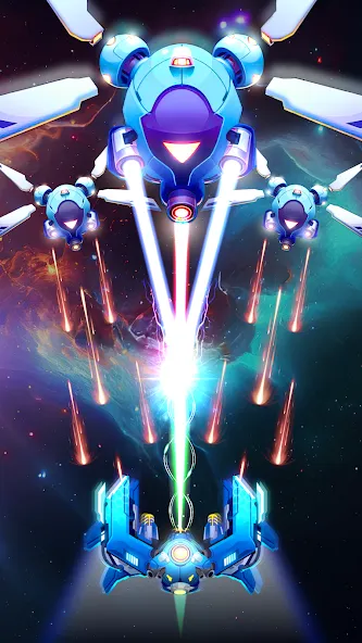 Взломанная Galaxy Attack — Space Shooter (Гэлэкси Атак)  [МОД Много монет] — последняя версия apk на Андроид screen 3