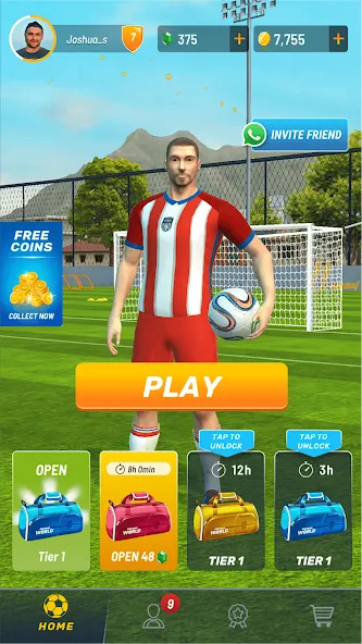 Скачать взломанную Football World — Real People (Футбол Ворлд)  [МОД Unlimited Money] — стабильная версия apk на Андроид screen 1